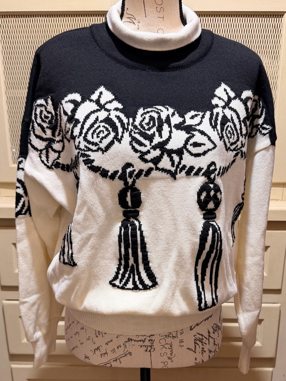 Rare Vintage 1980s Escada Margaretha Ley Statement Knit